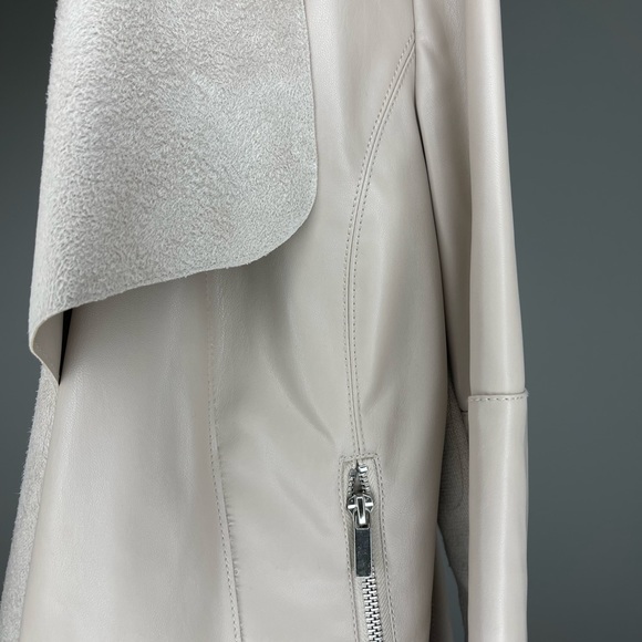 Bagatelle Blush Open Front Faux Leather/Suede Jacket S - Picture 4 of 4